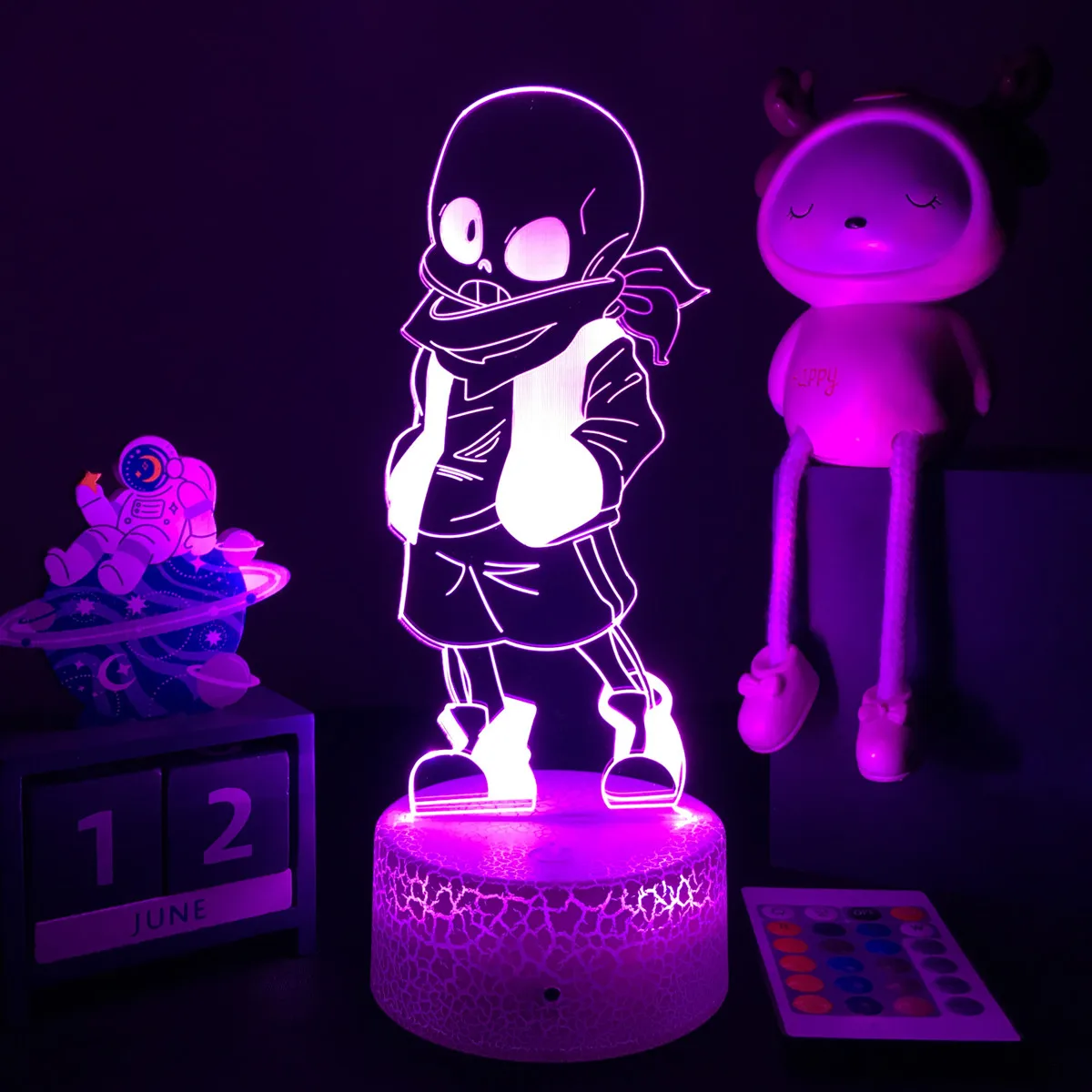 Игровой ночник Undertale светодиодный ночсветильник фигурка Sans прикроватная лампа