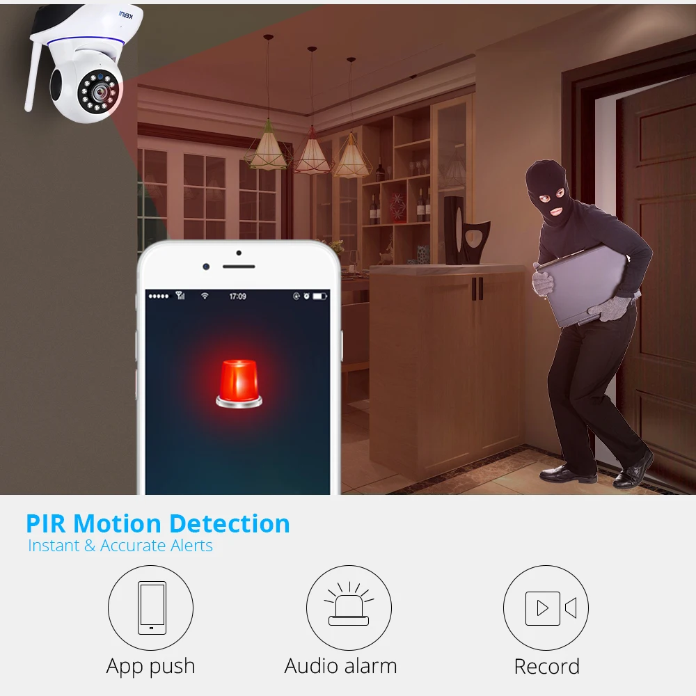KERUI, 720 P, 1080 P, Мини, для помещений, беспроводная, Wifi, ip-камера, домашняя, CCTV, камера наблюдения, 1MP, 2MP, Tuya, умная жизнь, ночное видение