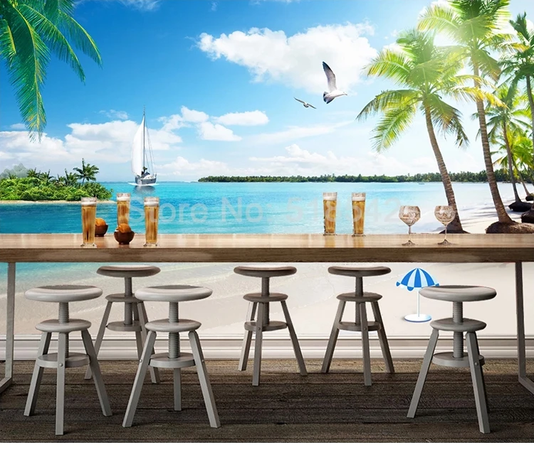 Papel de parede com mural 3d personalizado,