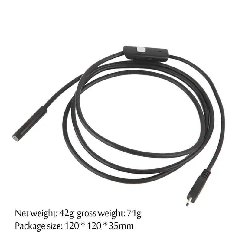 7 мм эндоскоп камера Гибкая IP67 водонепроницаемый микро USB инспекционный бороскоп камера для Android ПК ноутбук 6 светодиодов регулируемый