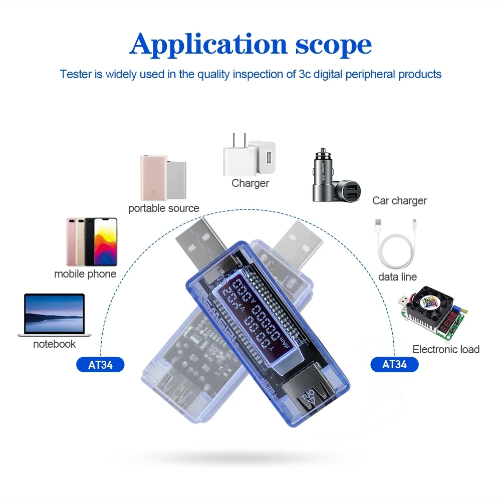 Voltage Meters Current Voltage Capacity Battery Tester USB Volt Current Voltage Doctor Charger Capacity Tester Meter Power Bank - Image 6