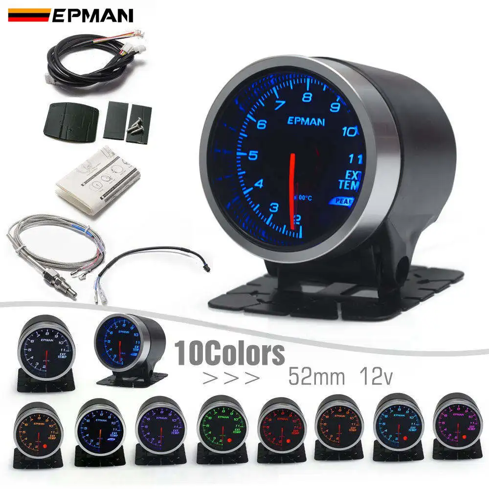 Измеритель температуры выхлопных газов EPMAN Racing EPXX709 2 дюйма 52 мм 10 цветов |