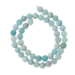 Elegant Natural Stone Beads in Black, Pink, and White for DIY Jewelry Making & Wholesale (Blue Amazonite)