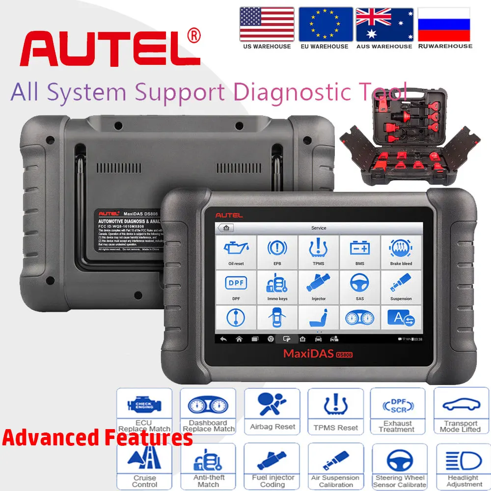 Autel DS808K автомобильный диагностический инструмент полная система сканер OBD2 TPMS