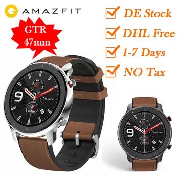

Original Huami Amazfit GTR 47mm Smart Watch Men AMOLED Screen 5ATM Smartwatch 24Days Battery GPS For Android IOS Phone