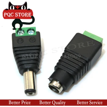 

1Pair CCTV Cameras 2.5 x 5.5 5.5*2.5mm Male Female DC Power Plug Jack Adapter Connector Plug