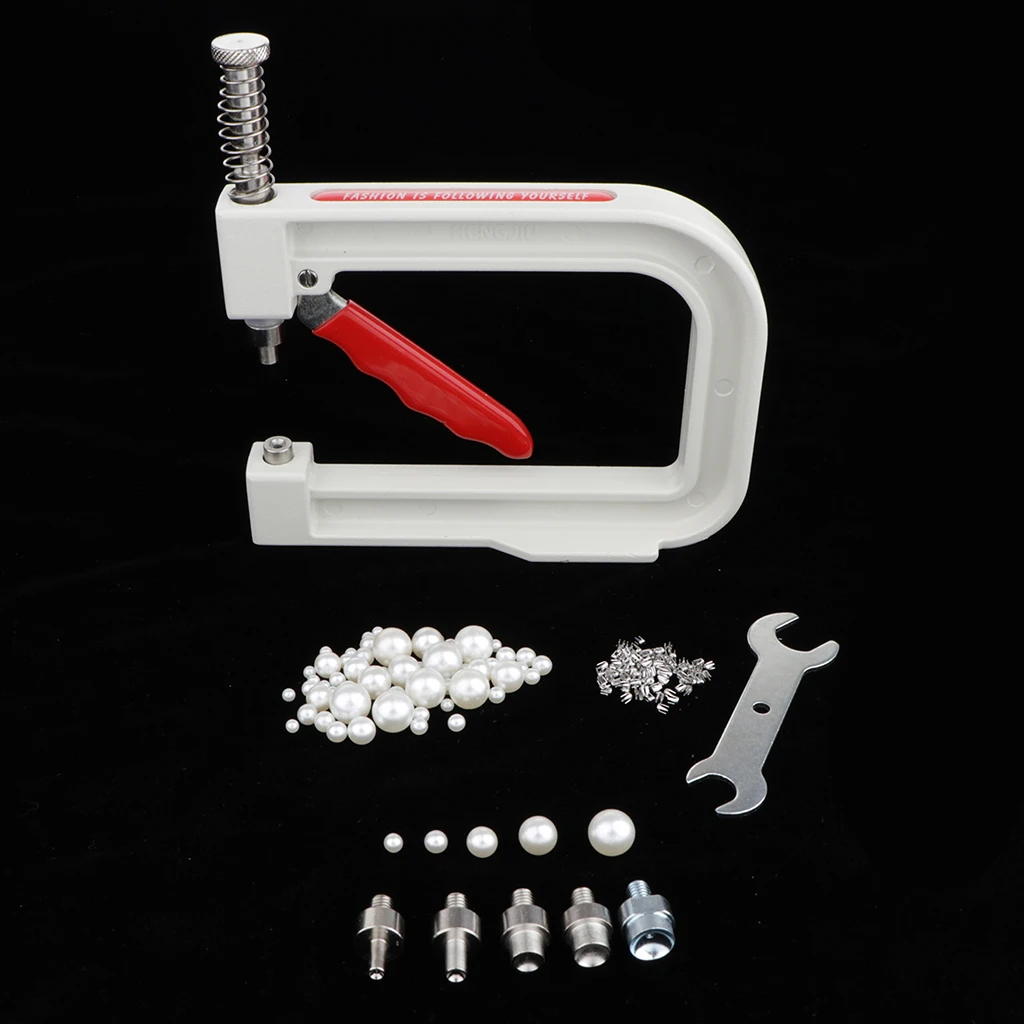Hand Press Pearl Setting Machine Tools Beads Rivet Fixing Machine for DIY Decor 