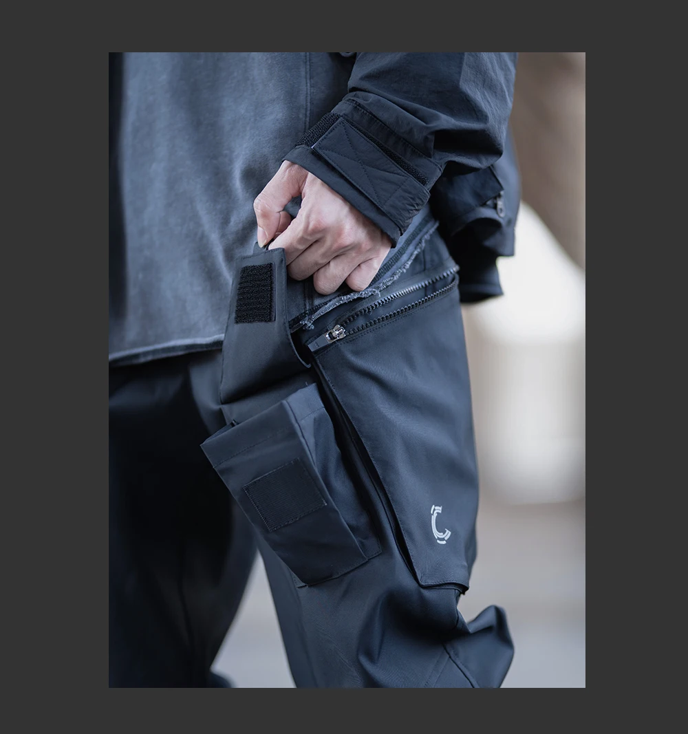 windproof polyester tactical pants multiple pockets techwear ninjawear streetwear futuristic