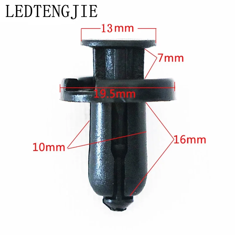 Заклепки черные пластиковые диаметр 10 мм 100 шт.|fender liner|car bumper clipsfastener rivet |
