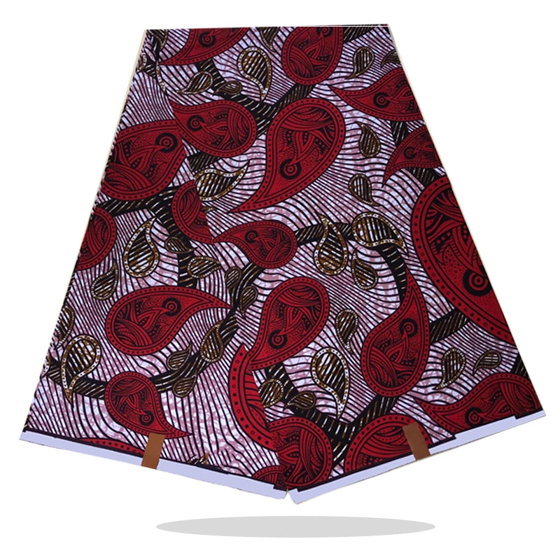 

Dutch Wax Block Printed Cotton Fabric 100%Soft High Quality Sewing Material Veritable African Wax Print Fabric 6 Yards RV20-42