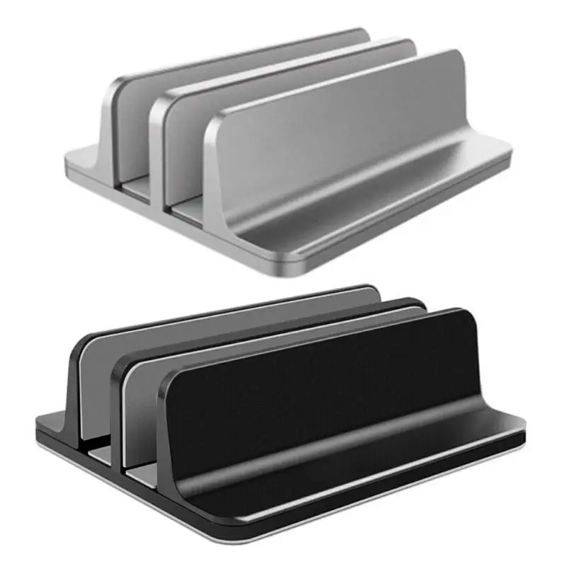  Vertical Laptop Stand Double Desktop Stand Space Saving Holder Thickness Adjustable Dock Base for M