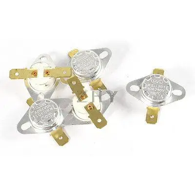 

5PCS KSD301 250V 10A 190 Celsius Normal Close Temperature Controlled Switch