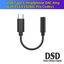 Portable Headphone Amplifier 600 HPA USB Type C DAC Codecs ESS9280 DSD Hard Decode HiFi Amp for SAMSUNG Xiaomi HUAWEI OnePlus