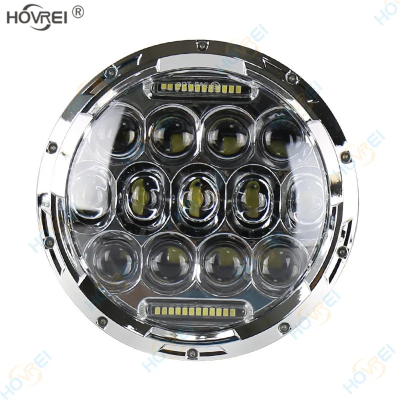 7 дюймов Круглая автомобильная светодиодная фара мотоцикл Hi-Low Beam angel кольцевая фара ходовые огни для Jeep Wrangler Lada Niva Off Road