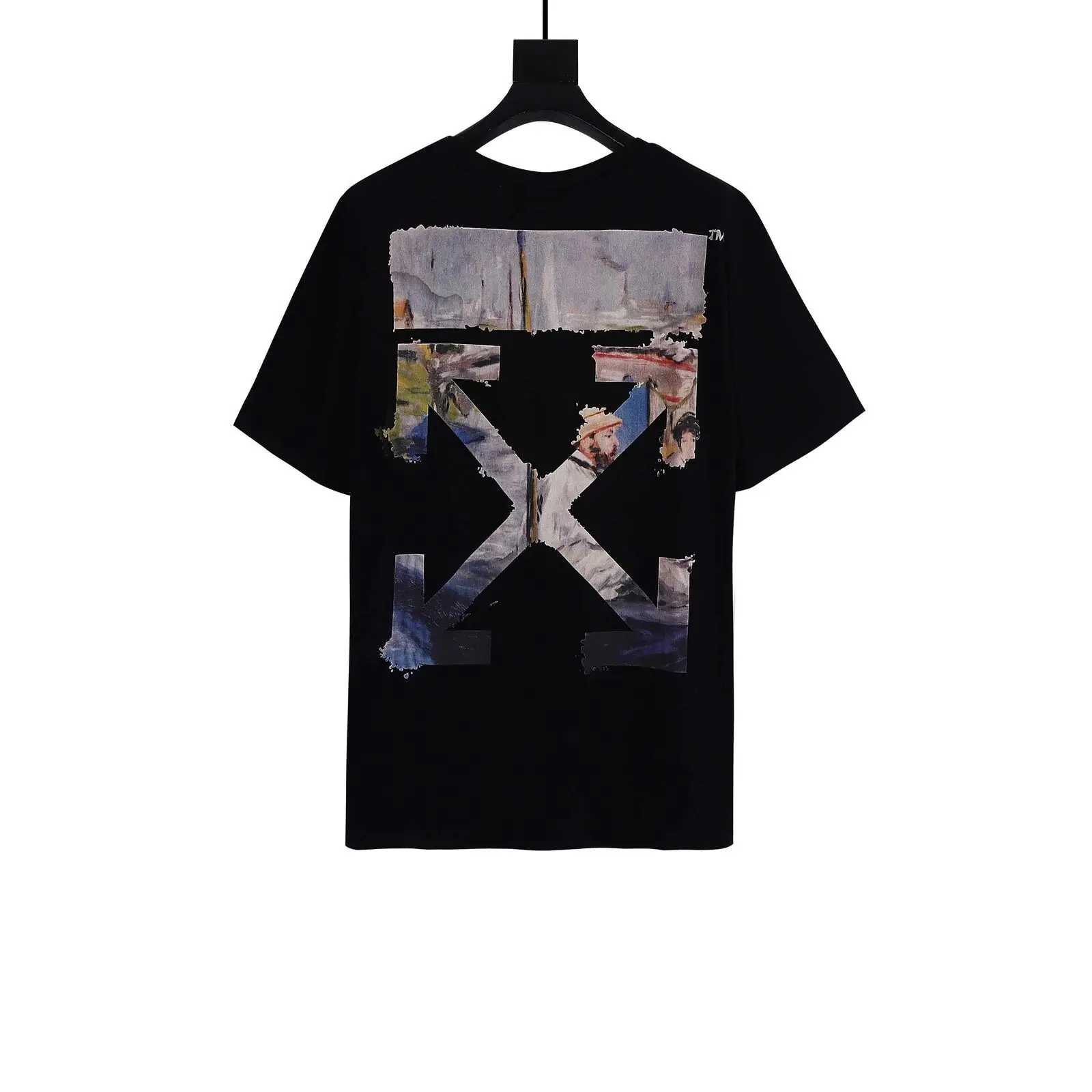 

Off Mens Tshirts Summer White GIL ABLOH 19SS Graffiti Watercolor Oil Painting Tee Lil Peep Xxxtentacion