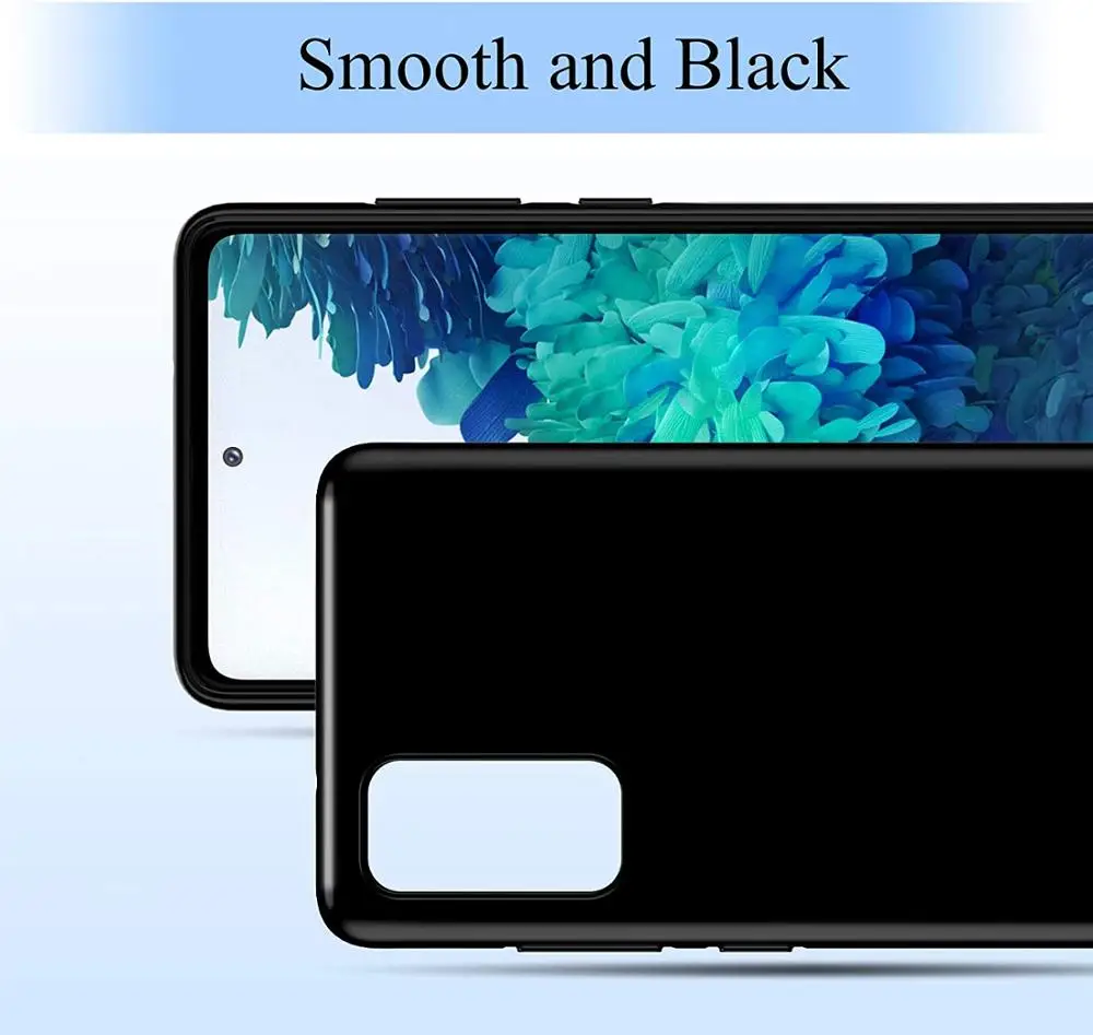 100PCS Black Matte TPU Phone Case for Samsung