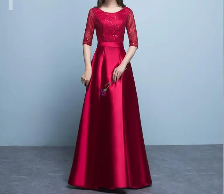 Вечерние женские платья, черные, розовые, XS-3XL, с коротким рукавом, длинные платья, новинка, весна-осень, корейское, элегантное, OL, облегающее платье, Vestidos - Цвет: Wine red