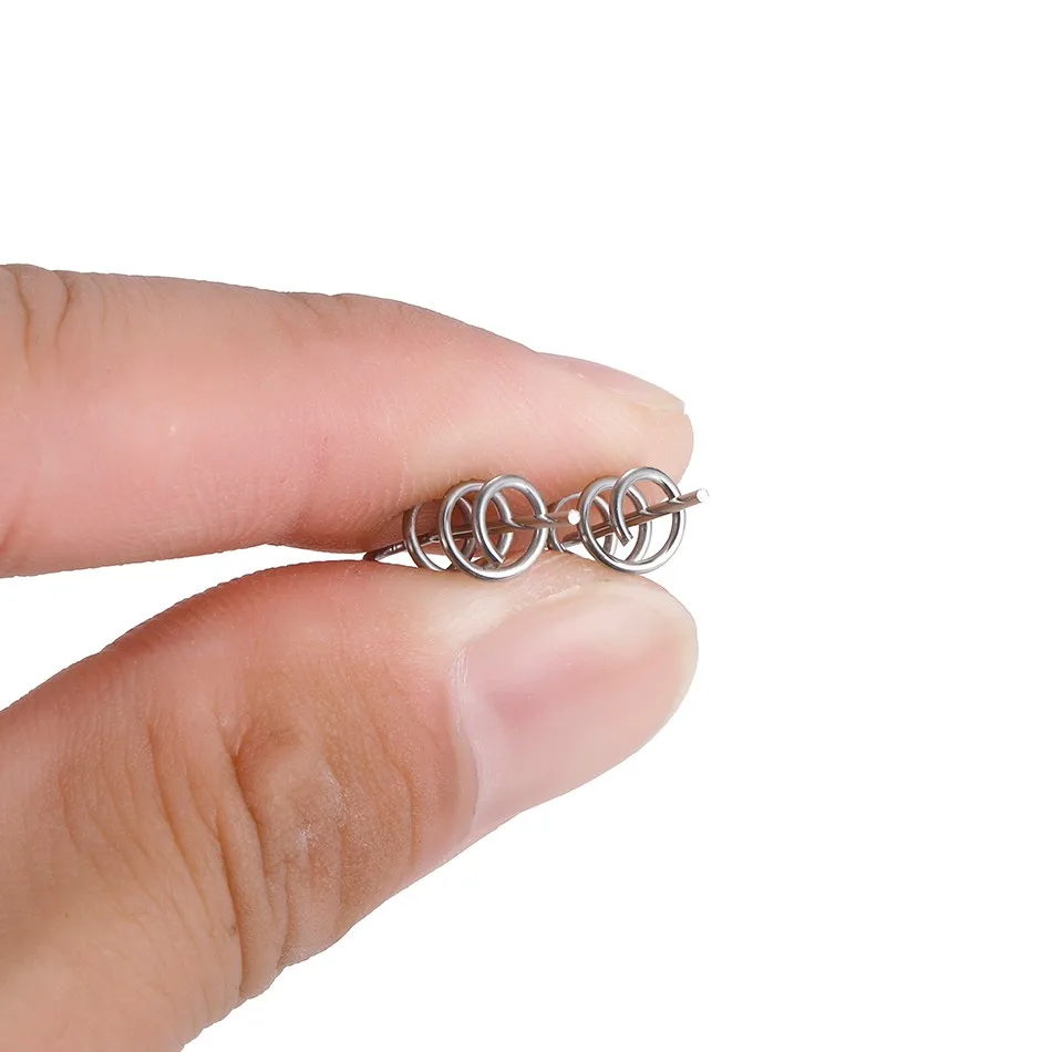 50 or100pcs/Lot Spring Lock Pin Crank Hook Fishing Connector 7MM-42MM Stainless Steel Swivels&Snap Soft Bait Accessories 50 or100pcs/Lot Spring Lock Pin Crank Hook Fishing Connector 7MM-42MM Stainless Steel Swivels&Snap Soft Bait Accessories