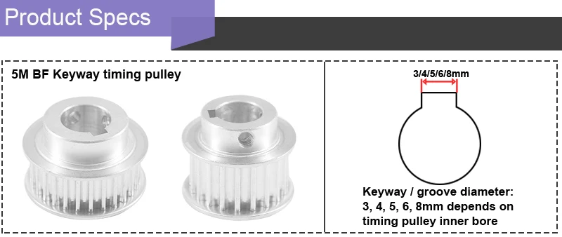 5M BF Keyway pulley info