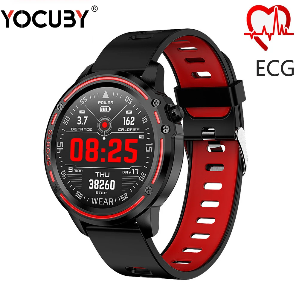 

YOCUBY L8 PPG + ECG Full Round Display Smart Watch Men IP68 Waterproof Professional Sport Smartwatch Battery Life Long Standby