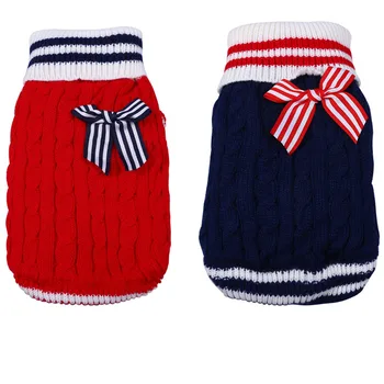 

2 Colors Dog Clothes Puppy Sweaters For Small Dogs Pet Knitted Pullover Clothing For Sweater Chihuahua Knitwear Sweater Dog #XXS