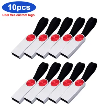 

10pcs/lot High Speed USB 2.0 Mini Flash Drive 16GB 32GB 64GB 128GB Pendrive Waterproof Metal usb flash drive Pen memory Sticks