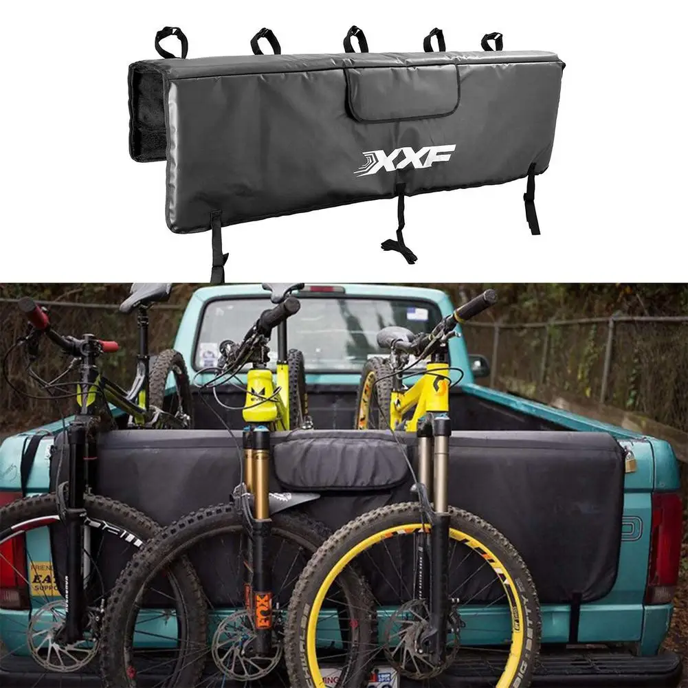 GJCrafts Truck Tailgate Protection Pad Bike Tailgate Cover with 5 Secure Bike Frame Straps for Trunk Mountain Bikes 
