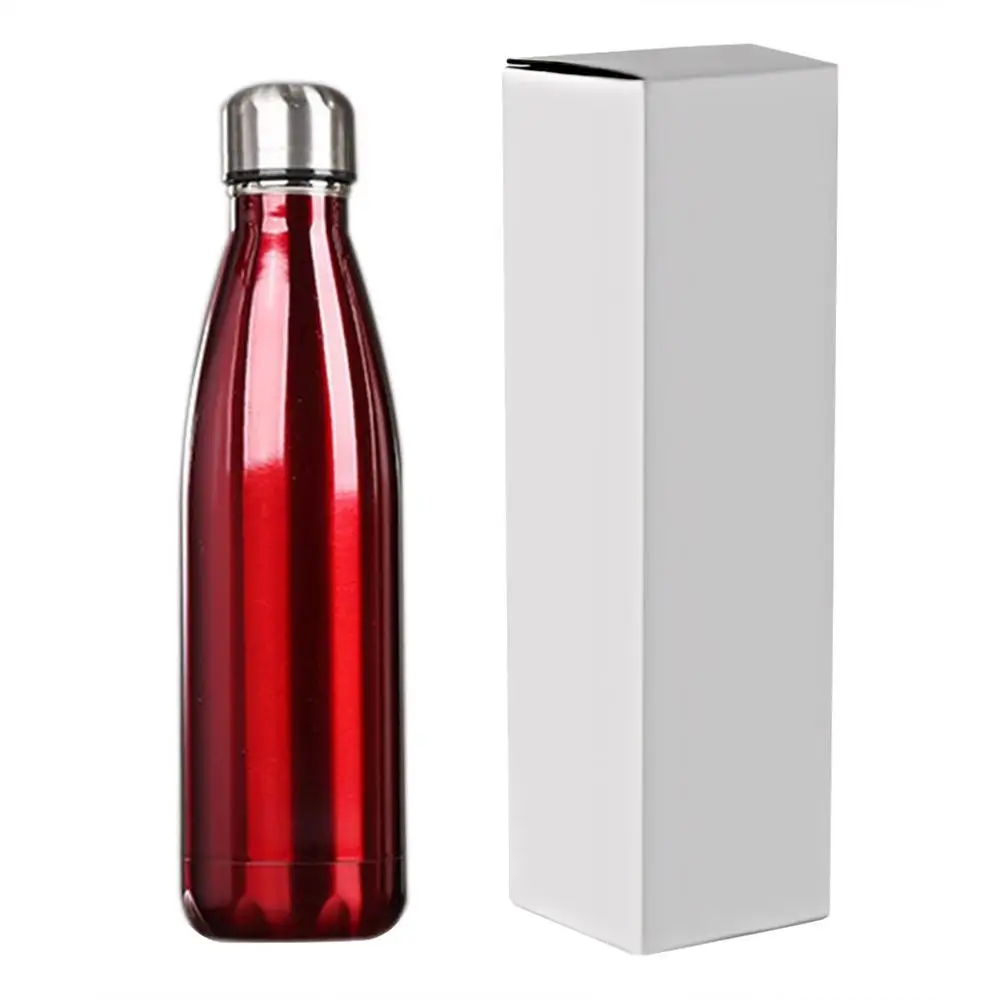 500ml Eco-Friendly Coffee Tea Bowling Insulated Stainless Steel Bottle Vacuum Flask Gift for office Home Travel Use - Цвет: Красный
