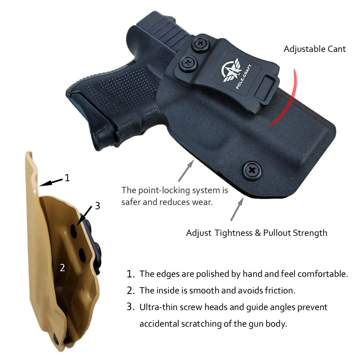 Рисунок 3 - Кобура Glock 26, кобура IWB Kydex