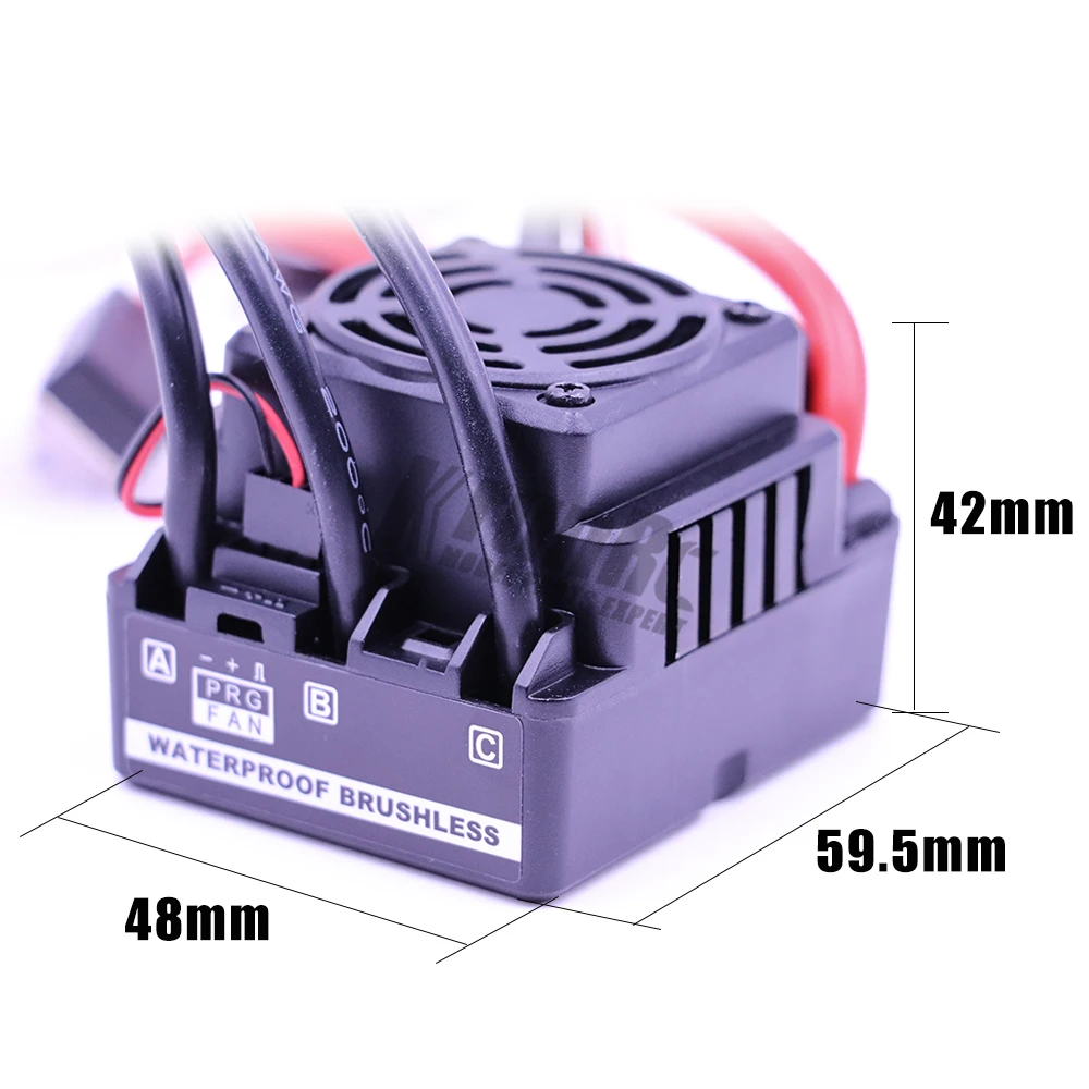 100A водонепроницаемый бесщеточный контроллер скорости ESC 2 S-4 S Lipo NiMH Fit 3650 3660 мотор для 1/10 RC автомобиля WP-S8A-RTR 100A и программы