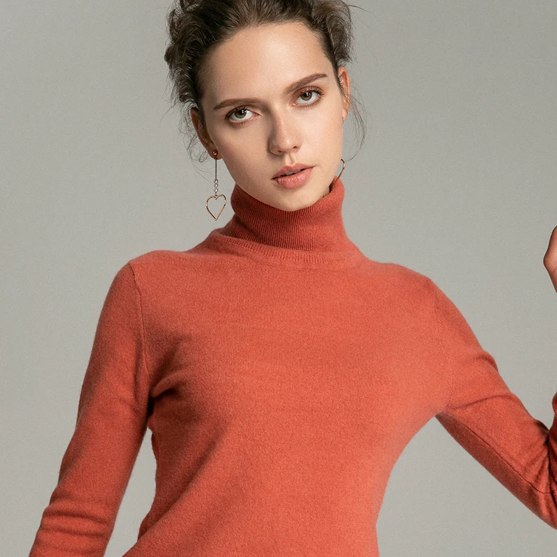 Лидер продаж зимние мягкие женские свитера вязаные пуловеры из 100% шерсти