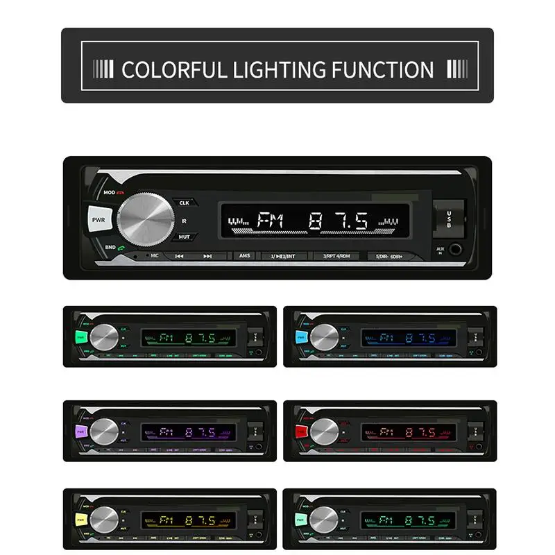 Onever 508BT автомобильный радиоприемник mp3-плеер FM автомобильный стерео радио кристалл аудио выход несколько управление Поддержка USB/SD кардридер классический