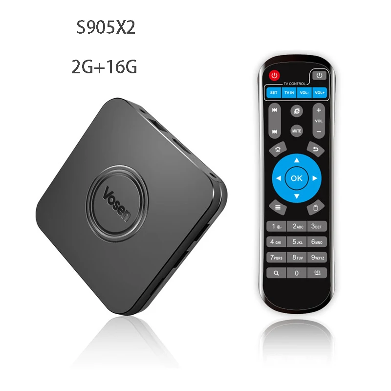 V1 S905X2 Smart tv Box Android 9,0 2G 16G медиаплеер 4K Google голосовой помощник WiFi Поддержка IP tv медиаплеер - Цвет: 2G  16G