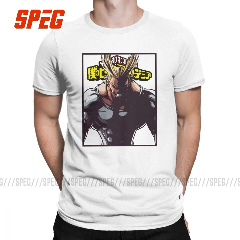 My Hero Academy All Might Мужская футболка 2019 100% хлопок короткий рукав Футболка круглый