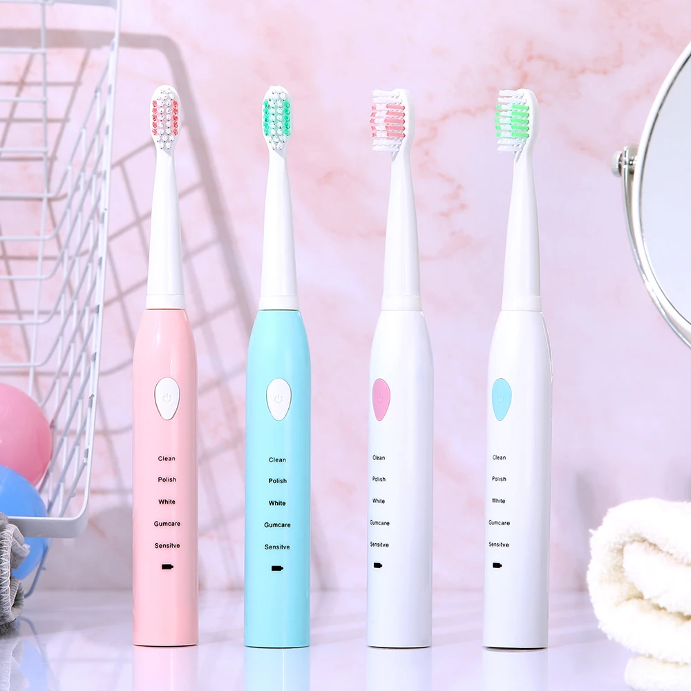 Hot 5 Modes Sonic Electric Toothbrush USB Rechargeable Tooth Brush 4 Replacement Head Waterproof Timer Teeth Whitening for Adult Hot 5 Modes Sonic Electric Toothbrush USB Rechargeable Tooth Brush 4 Replacement Head Waterproof Timer Teeth Whitening for Adult