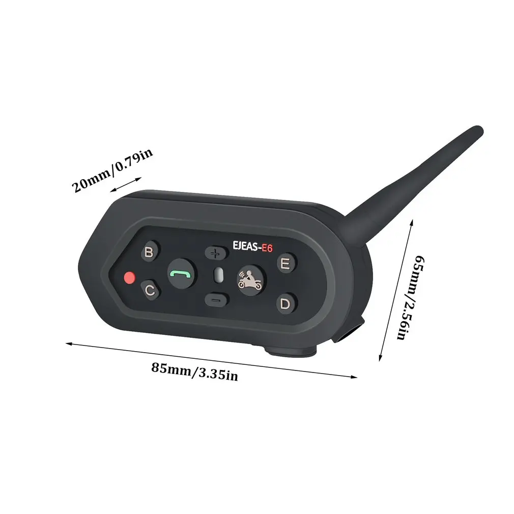 1 шт. мотоцикл для переносного приемо-передатчика Bluetooth гарнитура, наружный полно-дуплекс в режиме реального времени вызова Беспроводной для мотоциклетного шлема гарнитура E6