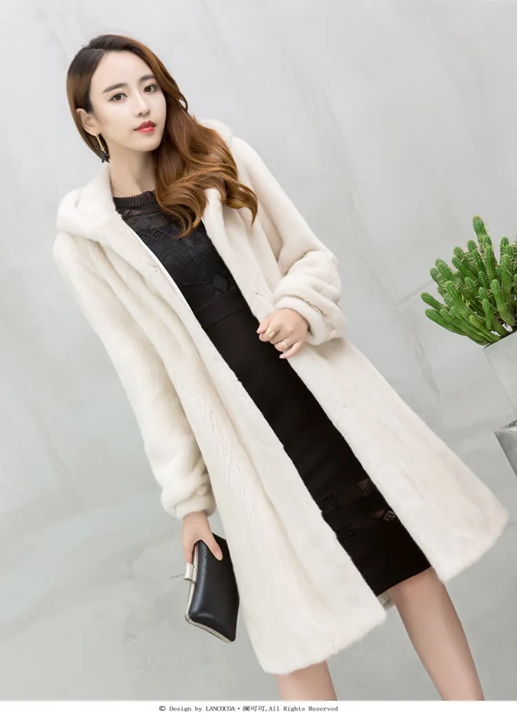 white Женское пальто из искусственного меха, XS-3XL, большие размеры, белый, черный, синий, Осень-зима, новое корейское пальто с капюшоном, свободная модная куртка из искусственного меха, feminina 445 - Цвет: white