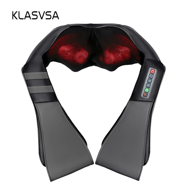 KLASVSA Electric Heating Neck Massager Car Home Infrared KneadingTherapy Ache Shoulder Back Massager Relaxation 1