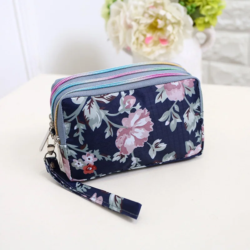 

19 New Style Cartoon Clutch Short Phone Bag Wallet Three Pull Change Cloth Bag Women's Purse