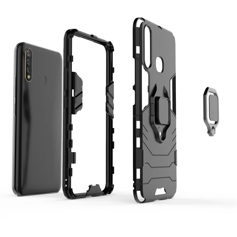 Чехол Panther в робот стиле для Vivo Y19 чехол с супергероями гибридное кольцо
