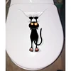 YOJA 17,7*24,4 cm cero gato baño divertido aseo etiqueta habitación pared calcomanías T1-0090 ► Foto 3/6