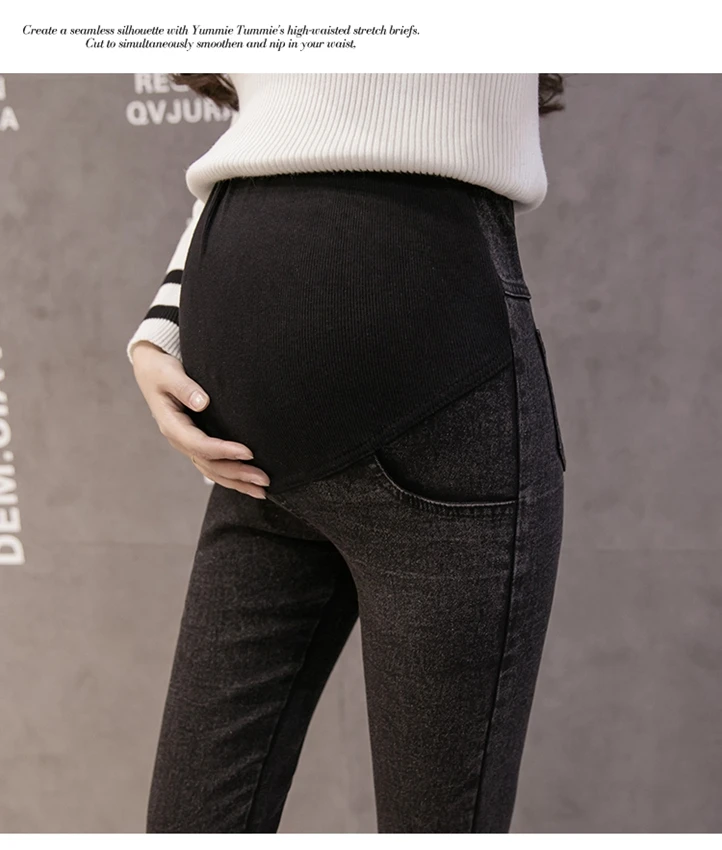 Pantalon Maternité pour femme enceinte jean noir