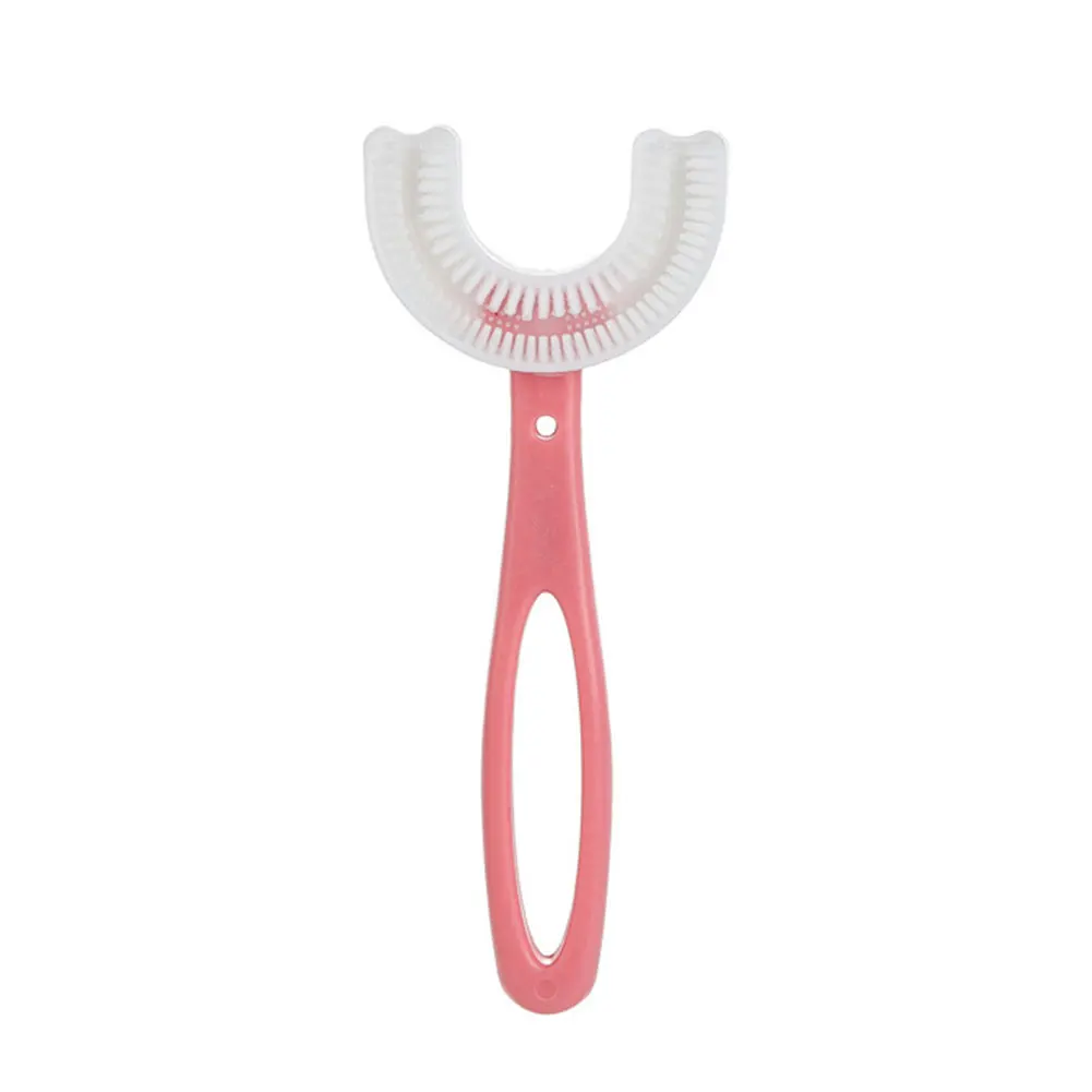 Kids Toothbrush U-Shape Infant Toothbrush with Handle Silicone Oral Care Cleaning Brush for Toddlers Ages 2-12 Drop Shipping