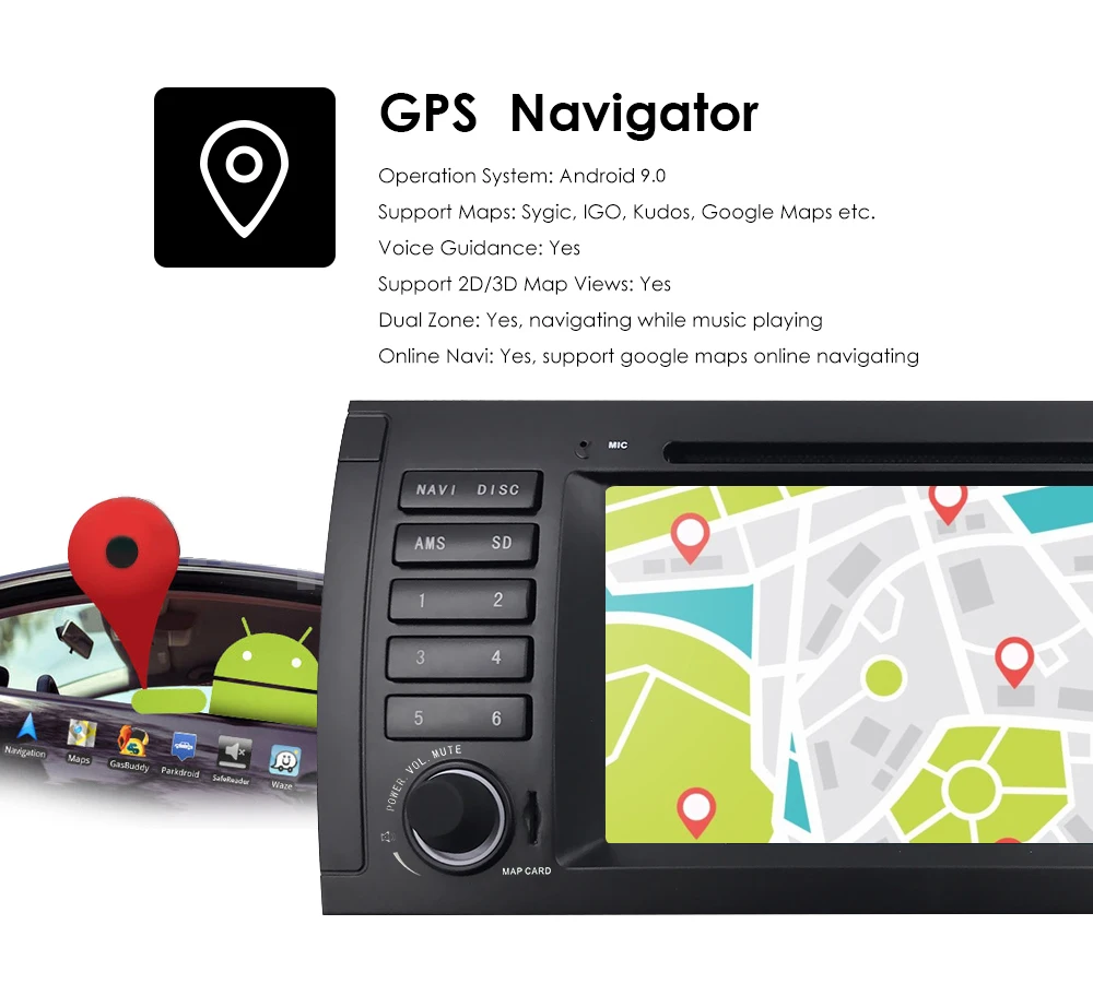 Hizpo Android 10 4 Гб ОЗУ 64 ПЗУ Восьмиядерный автомобильный DVD плеер GPS карта RDS радио DVR