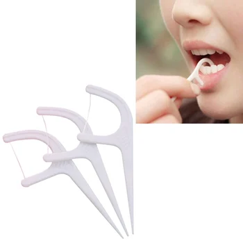 

50pcs/lot Dental Flosser Oral Hygiene Dental Sticks Dental Water Floss Oral Teeth Pick Tooth Picks Floss