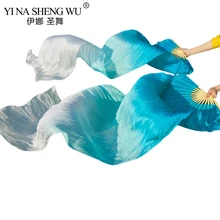 Высокое качество, натуральный шелк/имитация шелка, танец живота, выступления фанатов, ручная роспись, 1 пара, танец живота, длинные шелковые вееры