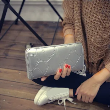 

Hot Selling Women PU Leather Purse Large Capacity Money Handbag Card Holders Phone Case Wallet -B5