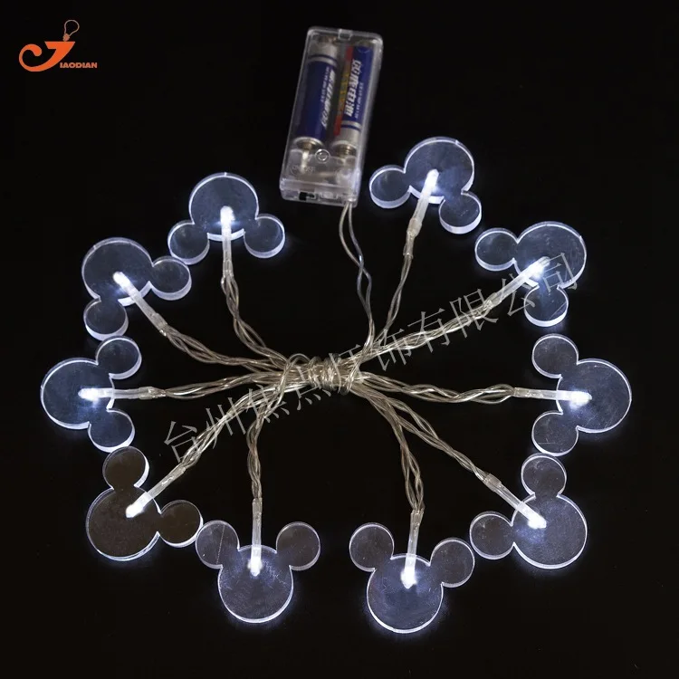 

Mickey Modeling Mickey Mouse Lighting Chain Christmas Hanging Tree Lights INS Lamp KID'S Playground Modeling Lamp Battery-