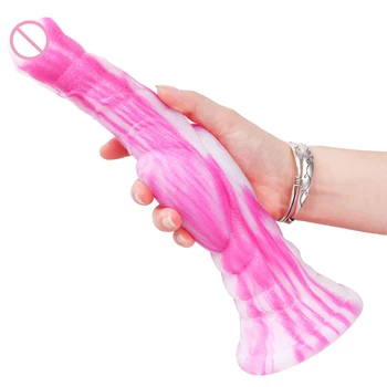 Huge Horse Dildo Animal Big Penis Long Realistic Colorful Liquid Silicone Sucker Cock Anal Adult Sex Toys for Men Women Couples 6