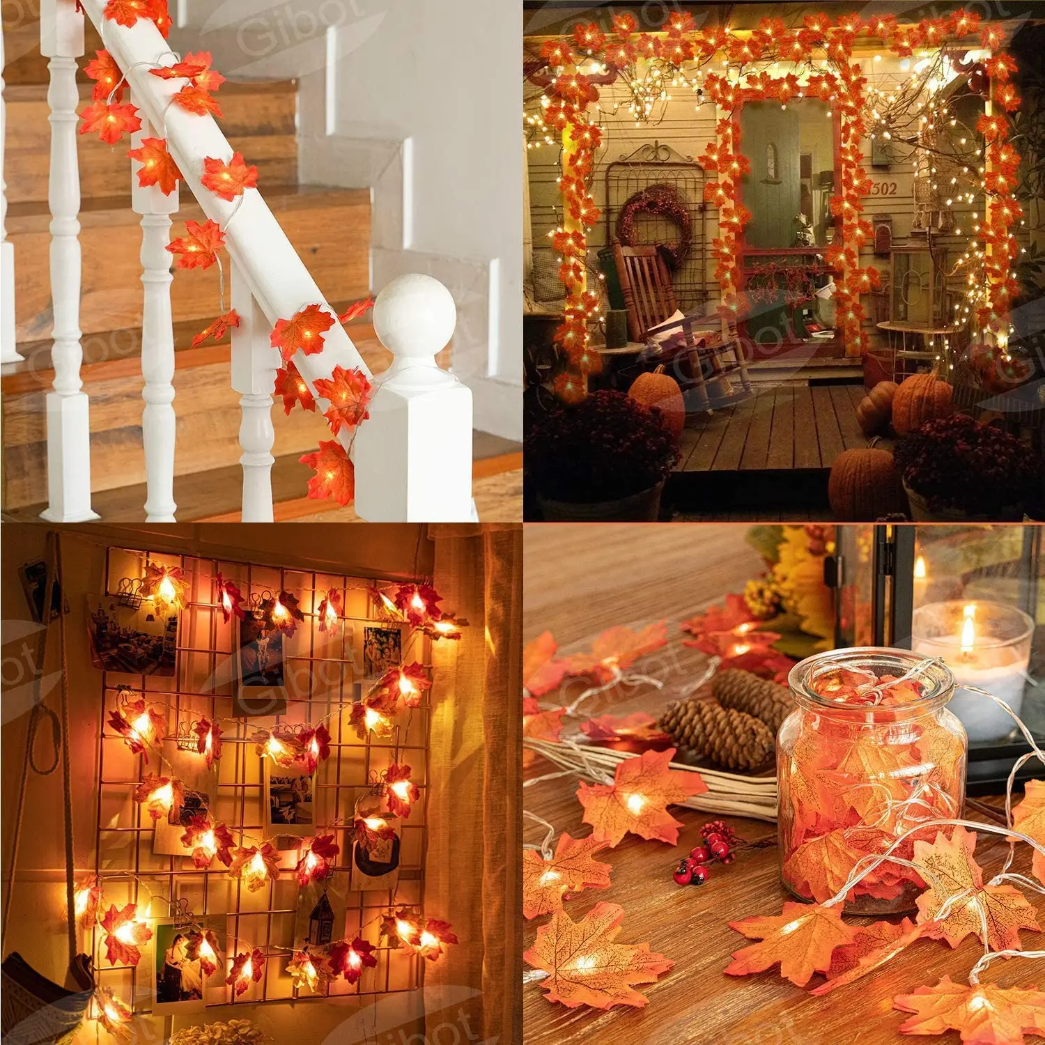 Рисунок 5 - Осенняя гирлянда с кленовыми листьями